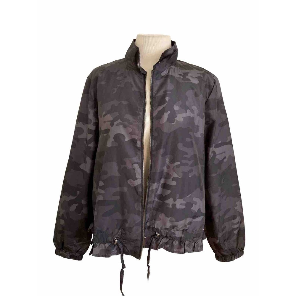 Sanctuary Black Jacket Camouflage Size‎ Small Ruffle Hunting Women